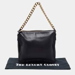 Pre Owned Salvatore Ferragamo Black Leather Chain Shoulder Bag