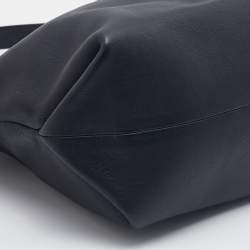 Pre Owned Salvatore Ferragamo Black Leather Gancini Belt Hobo