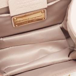 Pre Owned Salvatore Ferragamo Pink Leather Mini Ginny Crossbody Bag