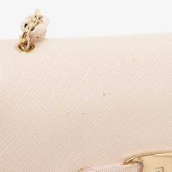 Pre Owned Salvatore Ferragamo Pink Leather Mini Ginny Crossbody Bag