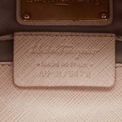 Pre Owned Salvatore Ferragamo Pink Leather Mini Ginny Crossbody Bag