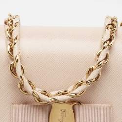 Pre Owned Salvatore Ferragamo Pink Leather Mini Ginny Crossbody Bag