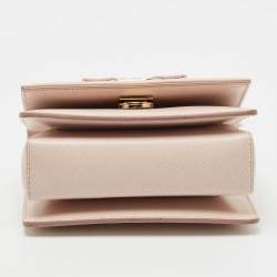 Pre Owned Salvatore Ferragamo Pink Leather Mini Ginny Crossbody Bag