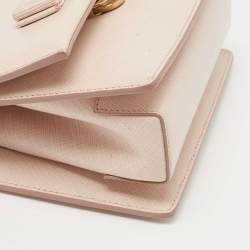 Pre Owned Salvatore Ferragamo Pink Leather Mini Ginny Crossbody Bag