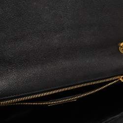 مملوكة مسبقًا Salvatore Ferragamo Black Sequin and Leather Vara Bow Shoulder Bag