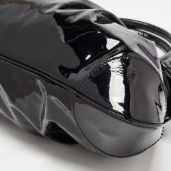 Pre Owned Salvatore Ferragamo Black Patent Leather Marisa Shoulder Bag