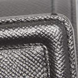 Pre Owned Salvatore Ferragamo Black Leather Vara Bow Continental Wallet