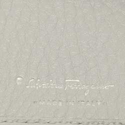 Pre Owned حافظة بطاقات سالفاتوري فيراغامو جلد بني بقلاب مزين غانسيو