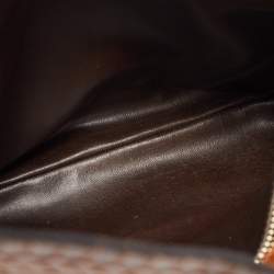 مملوكة مسبقًا Salvatore Ferragamo Brown Python and Leather Flap Clutch Bag