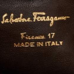 مملوكة مسبقًا Salvatore Ferragamo Brown Python and Leather Flap Clutch Bag