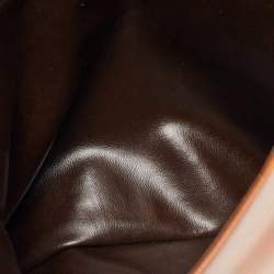 مملوكة مسبقًا Salvatore Ferragamo Brown Python and Leather Flap Clutch Bag