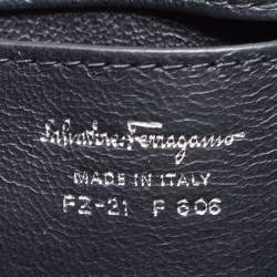 Salvatore Ferragamo Leather and Watersnake Leather Sofia Top Handle Bag