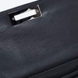 Salvatore Ferragamo Leather and Watersnake Leather Sofia Top Handle Bag