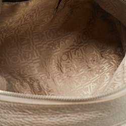 مملوكة مسبقًا Salvatore Ferragamo Metallic Silver Leather Large Sofia Top Handle Bag