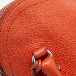 Salvatore Ferragamo Orange Leather Logo Satchel