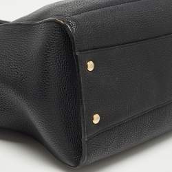 Pre Owned Salvatore Ferragamo Black Leather Medium Amy Tote