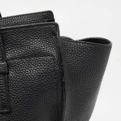 Pre Owned Salvatore Ferragamo Black Leather Medium Amy Tote