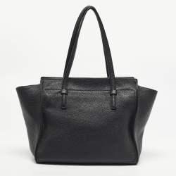 Pre Owned Salvatore Ferragamo Black Leather Medium Amy Tote