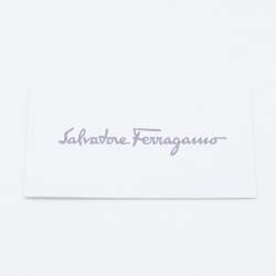 Pre Owned Salvatore Ferragamo Ivory Watersnake Leather Oversize Clutch