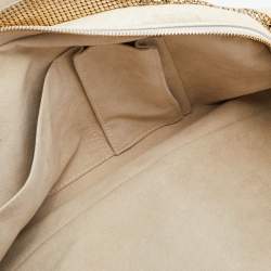 Pre Owned Salvatore Ferragamo Ivory Watersnake Leather Oversize Clutch