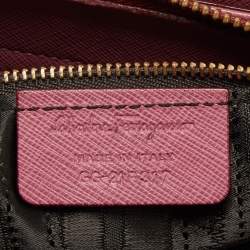 Salvatore Ferragamo Dark Pink Leather Beky Tote