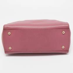 Salvatore Ferragamo Dark Pink Leather Beky Tote