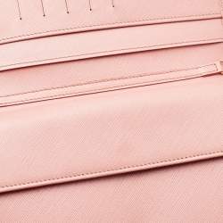 مملوكة مسبقًا Salvatore Ferragamo Peach Leather Miss Vara Wallet on chain 