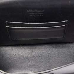 Pre Owned Salvatore Ferragamo Black Leather Altea Box Crossbody Bag