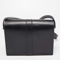 Pre Owned Salvatore Ferragamo Black Leather Altea Box Crossbody Bag