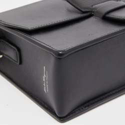 Pre Owned Salvatore Ferragamo Black Leather Altea Box Crossbody Bag