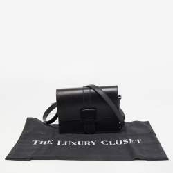 Pre Owned Salvatore Ferragamo Black Leather Altea Box Crossbody Bag