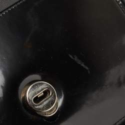 Pre Owned Salvatore Ferragamo Black Patent Leather Ginny Shoulder Bag