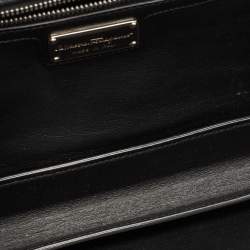 Pre Owned Salvatore Ferragamo Black Patent Leather Ginny Shoulder Bag