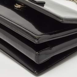 Pre Owned Salvatore Ferragamo Black Patent Leather Ginny Shoulder Bag