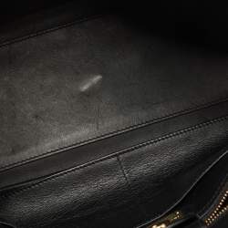 Pre Owned Salvatore Ferragamo Black Leather Medium Studded Melike Tote