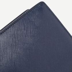 Pre Owned Salvatore Ferragamo Dark Blue Leather Vara Bow Chain Shoulder Bag