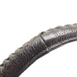 Pre Owned Salvatore Ferragamo Black Leather Braided Satchel