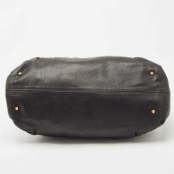 Pre Owned Salvatore Ferragamo Black Leather Braided Satchel