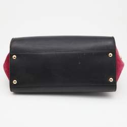 Pre Owned Salvatore Ferragamo Multicolor Leather, Calfhair and Suede Medium Sofia Top Handle Bag