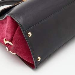 Pre Owned Salvatore Ferragamo Multicolor Leather, Calfhair and Suede Medium Sofia Top Handle Bag