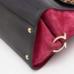 Pre Owned Salvatore Ferragamo Multicolor Leather, Calfhair and Suede Medium Sofia Top Handle Bag