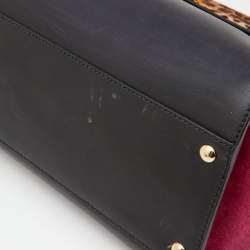 Pre Owned Salvatore Ferragamo Multicolor Leather, Calfhair and Suede Medium Sofia Top Handle Bag