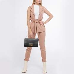 Pre Owned Salvatore Ferragamo Black Leather Aileen Shoulder Bag