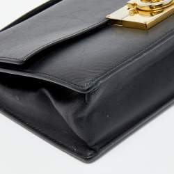 Pre Owned Salvatore Ferragamo Black Leather Aileen Shoulder Bag