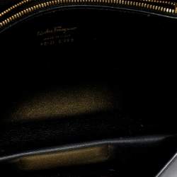 Pre Owned Salvatore Ferragamo Black Leather Aileen Shoulder Bag