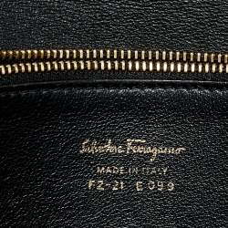 Pre Owned Salvatore Ferragamo Black Leather Aileen Shoulder Bag