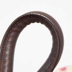 Pre Owned Salvatore Ferragamo Multicolor Fiera Print Nylon and Leather Tote