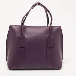 Pre Owned Salvatore Ferragamo Purple Leather Sookie Satchel