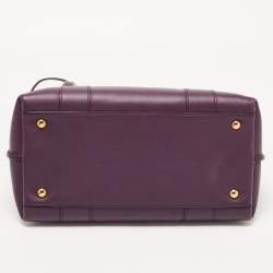 Pre Owned Salvatore Ferragamo Purple Leather Sookie Satchel