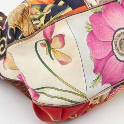 Salvatore Ferragamo Multicolor Fiera Print Fabric and Leather Satchel